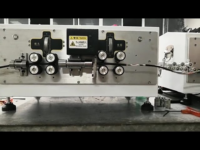 자동 실리콘 와이어 절단 및 피복 벗김 기계 25mm², 고무 와이어 피복 벗김기 110V/220V