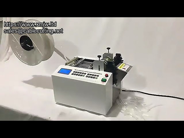 전기 모니터 장착 자동 열수축 튜브 절단기