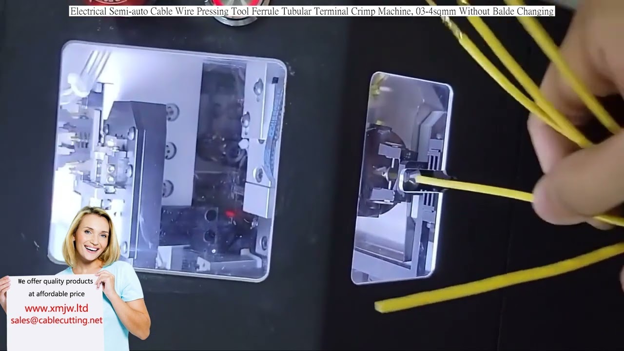 페룰 튜브형 터미널 압착 및 피복 벗김 자동화 기계 (0.3-4.0mm², 블레이드 교체 불필요)