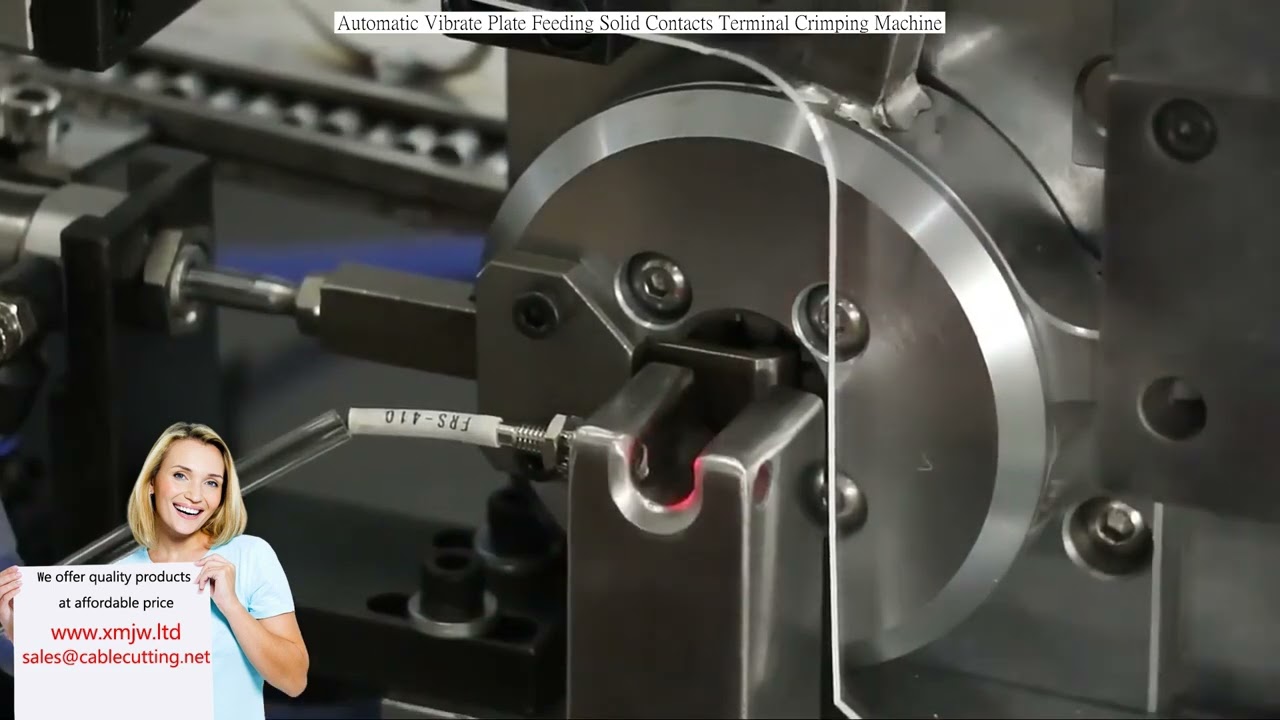 자동 진동판 공급 솔리드 접점 터미널 압착기