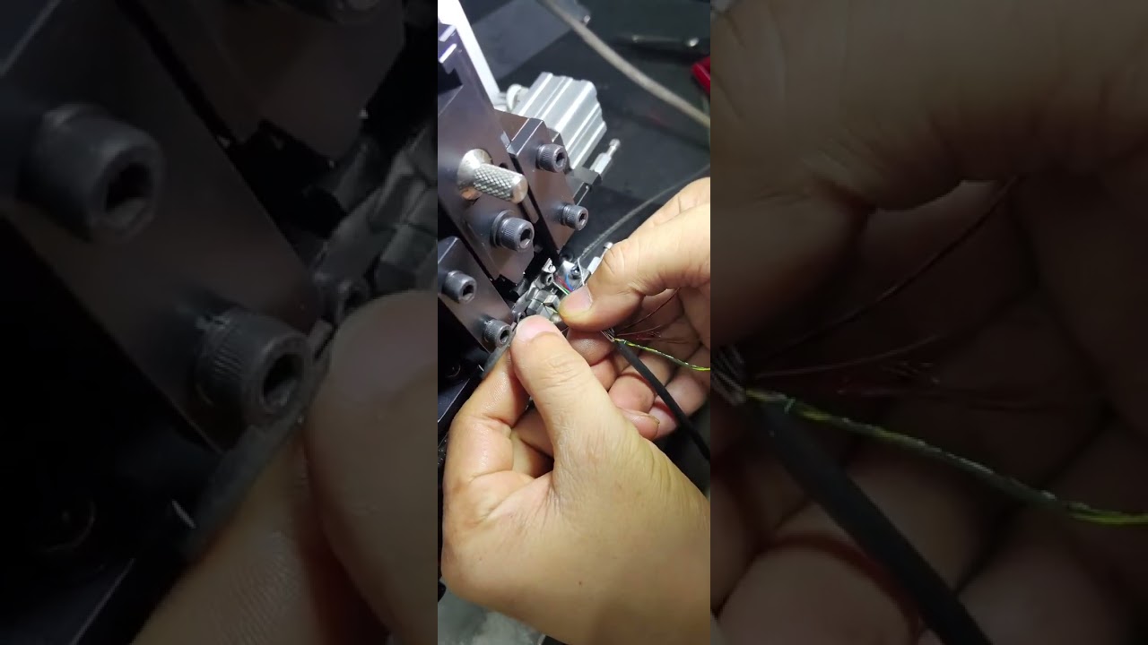 8mm 전선 피복 벗기기 및 터미널 작업 자동화 #기계 #전선피복벗기기 #공장 #공구