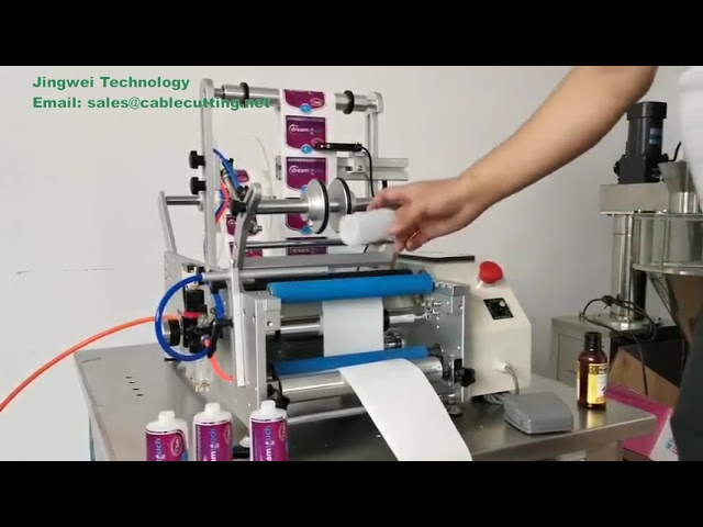Semi auto round bottle labeling machine