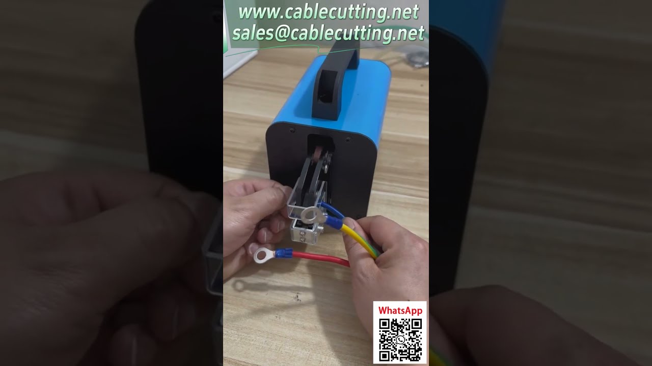 공압 압착기 6mm² 절연 단자 압착 및 인장력 테스트 완료 | 수직 압착 안전 커버 포함