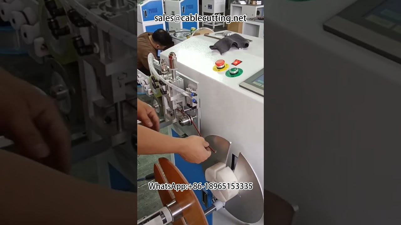 적색 및 흑색 와이어 자동 미터 계수 분류 절단 권선기 #와이어권선