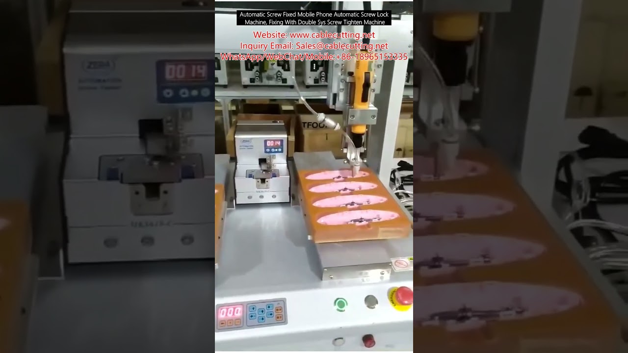 Automatic Screw Fixed Mobile Phone Automatic Screw Lock Machine, Fixing With Double Sys Screw Tighte