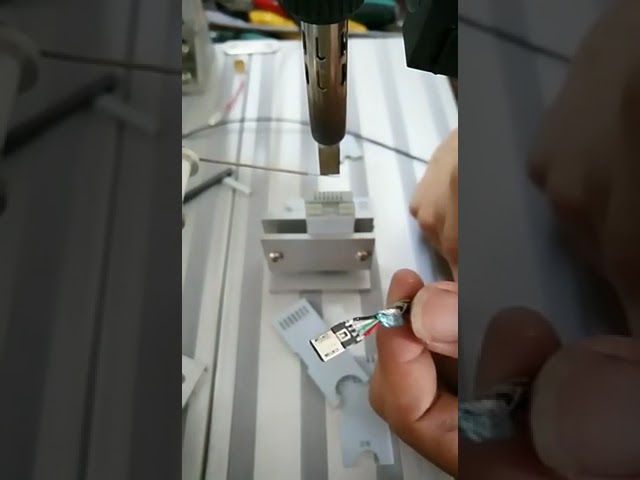 고정밀 Type-C 케이블 용접기 | 아이폰 USB-A 헤드 자동 DIY 납땜