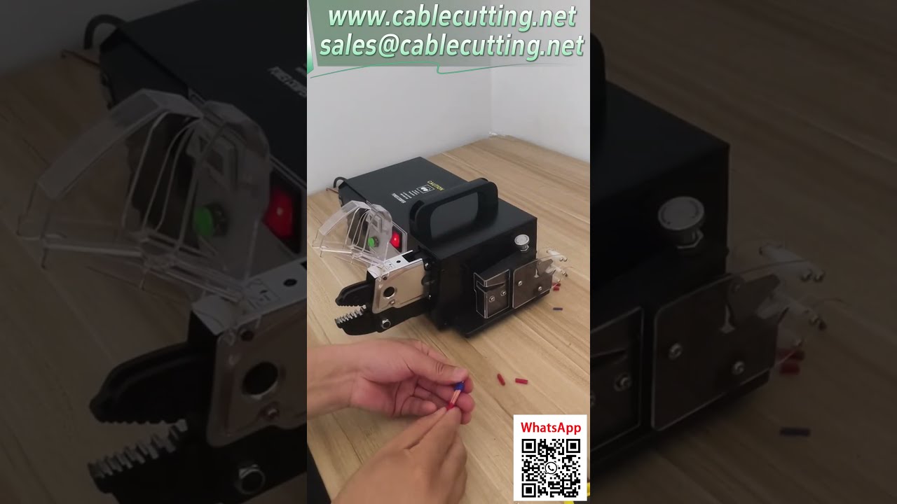 【EM 6B2BC電動壓接機】壓接雙線管型 帶剪切剝線功能