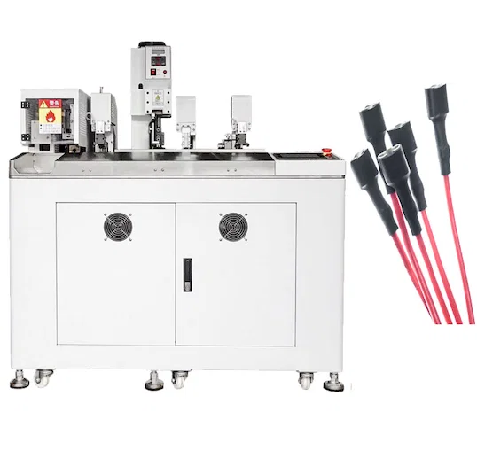 열수축 튜브 삽입 연선 주석 도금 압착기 - 자동 단자 압착기